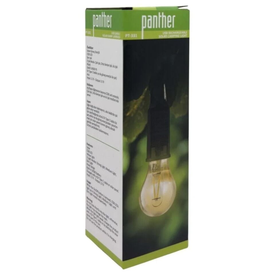 PANTHER PT-331 ŞARJLI SOLAR KAMP LAMBASI