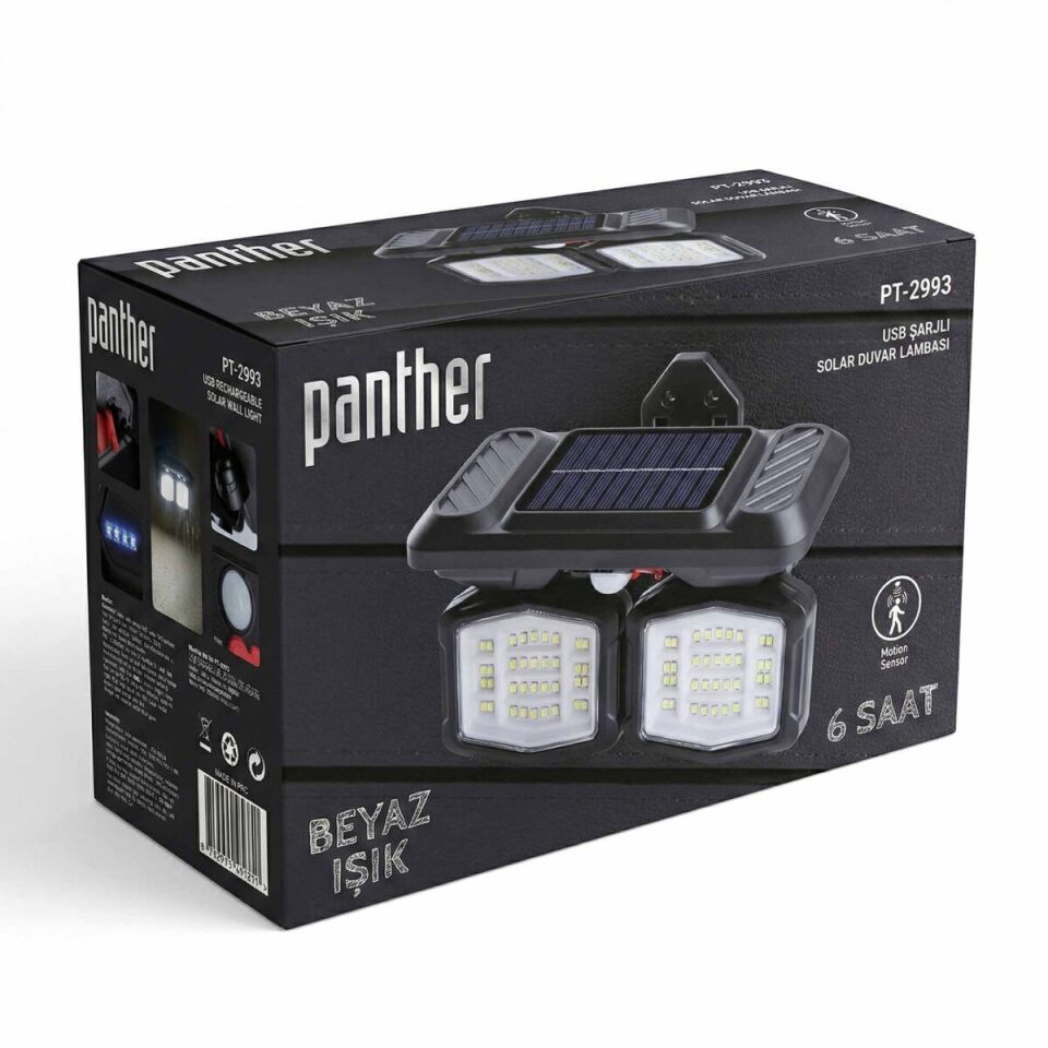 PANTHER PT-2993 SOLAR LED DUVAR LAMBASI