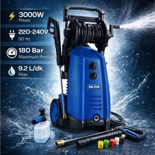 FACTOR BASINÇLI YIKAMA MAKİNASI 180BAR 3000W