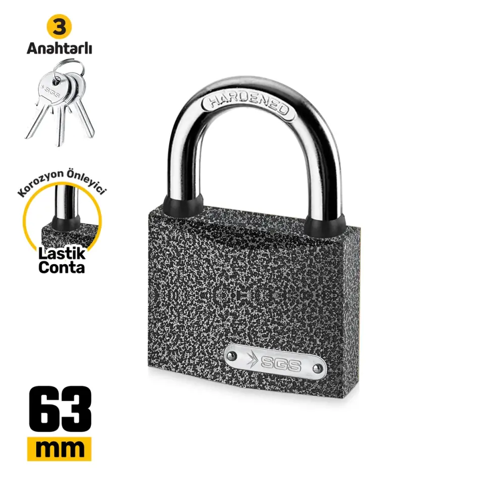 SGS1325 ASMA KİLİT GRİ BOYALI 63MM