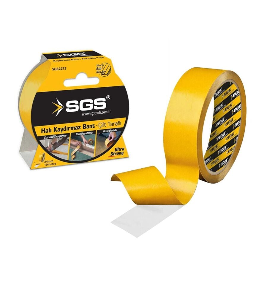 SGS2275 ÇİFT TARAFLI HALI KAYDIRMAZ BANT 24MM*10MT