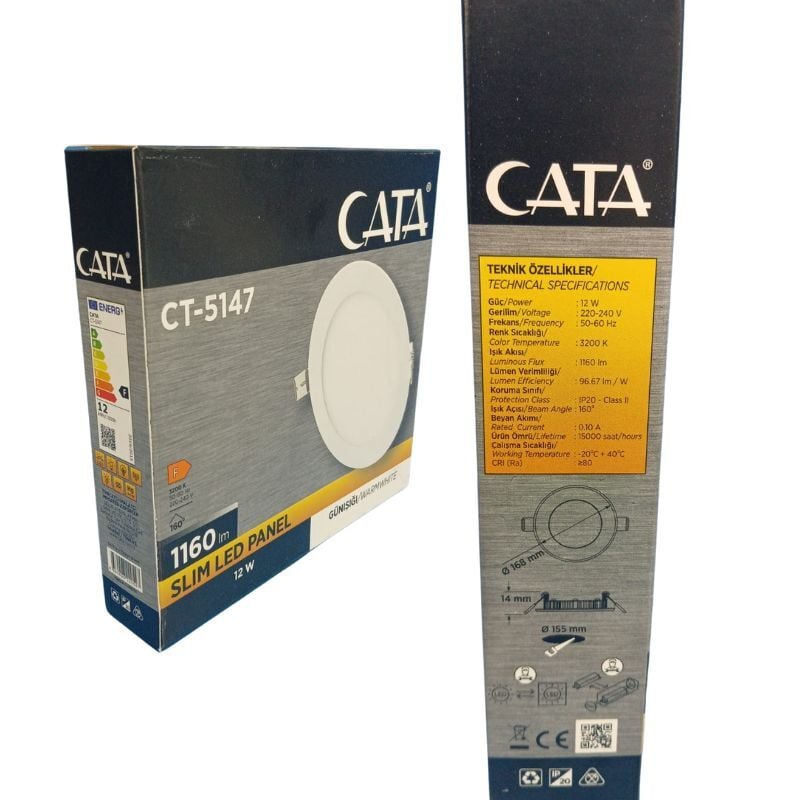 558548 CATA CT-5147G 12W SLİM PANEL GÜNIŞIĞI