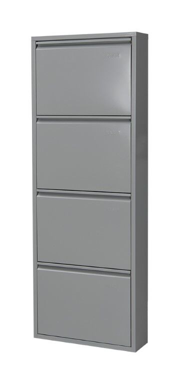 KASER 4LÜ METAL KİLİTLİ GRİ AYAKKABILIK DC073