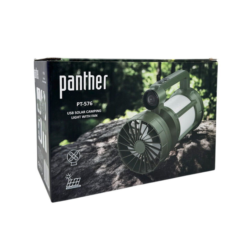 PANTHER PT-576 ŞARJLI SOLAR FANLI KAMP LAMBASI