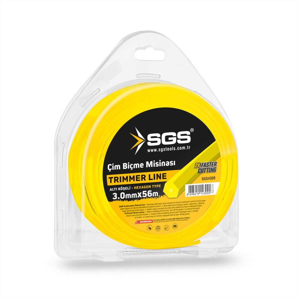 SGS4309 TIRPAN MİSİNASI 3,0MM 56MT ALTIGEN SARI
