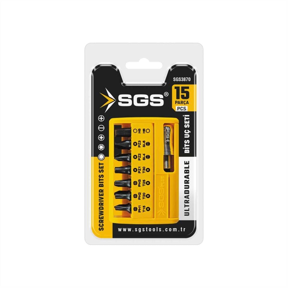 SGS3870 BİTS UÇ VE HIZLI ADAPTÖR SETİ 15 PARÇA SAND PRO SERİES
