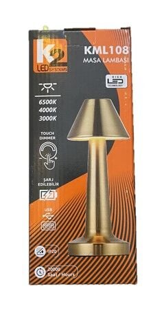 KML108 MASA LAMBA ALTIN DOKUNMATİK