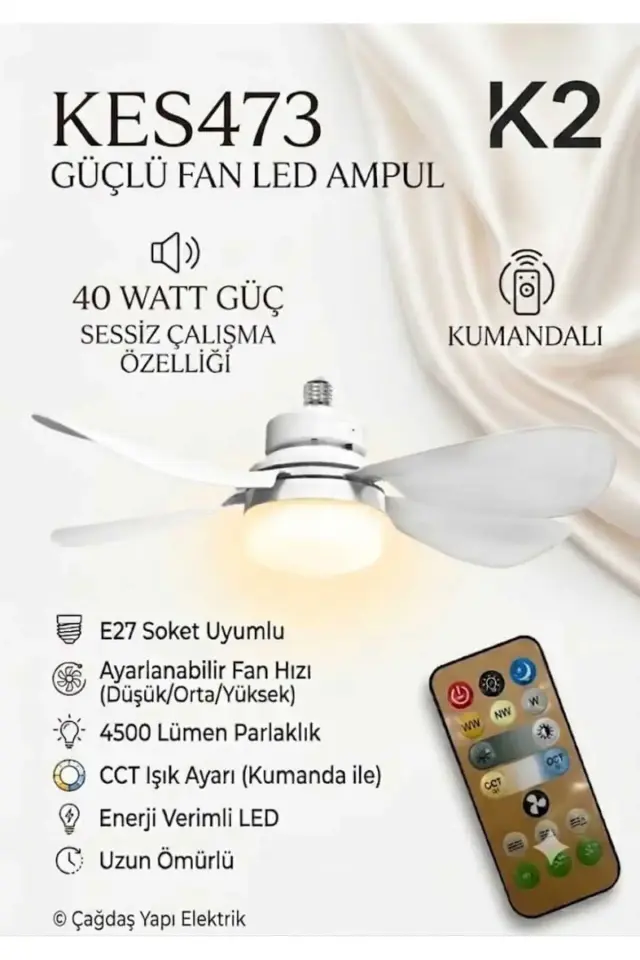 KES473 40WE27 VANTİLATÖRLÜ LED AMPUL