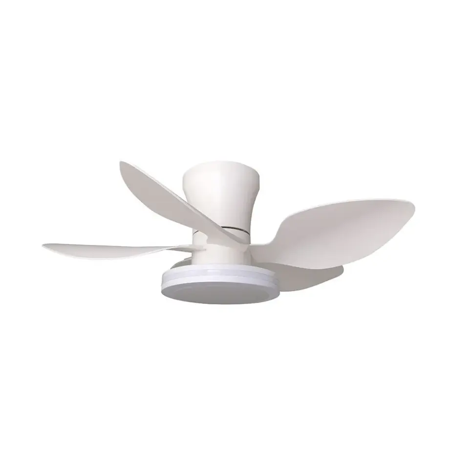 KCF304 30W LEDLİ DEKORATİF PLASTİK TAVAN VANTİLATÖRÜ BEYAZ