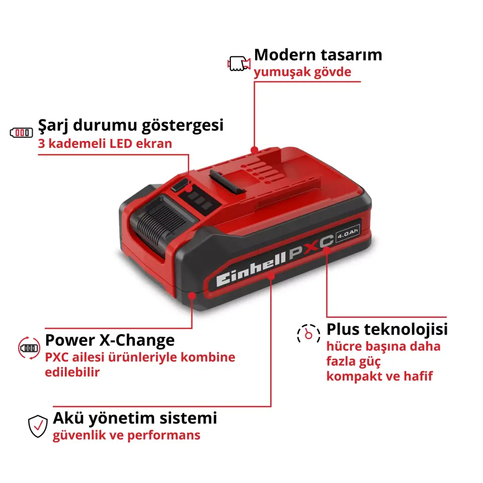 EİNHELL 4511553 PXC+18V 4,0AH AKÜ