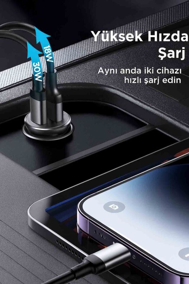 JOYROOM JR CCN05 30W A+C MİNİ METAL CAR CHARGER