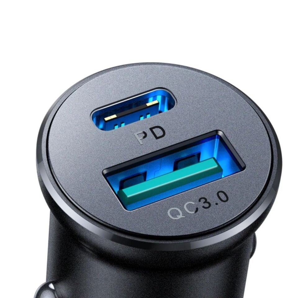 JOYROOM JR CCN05 30W A+C MİNİ METAL CAR CHARGER