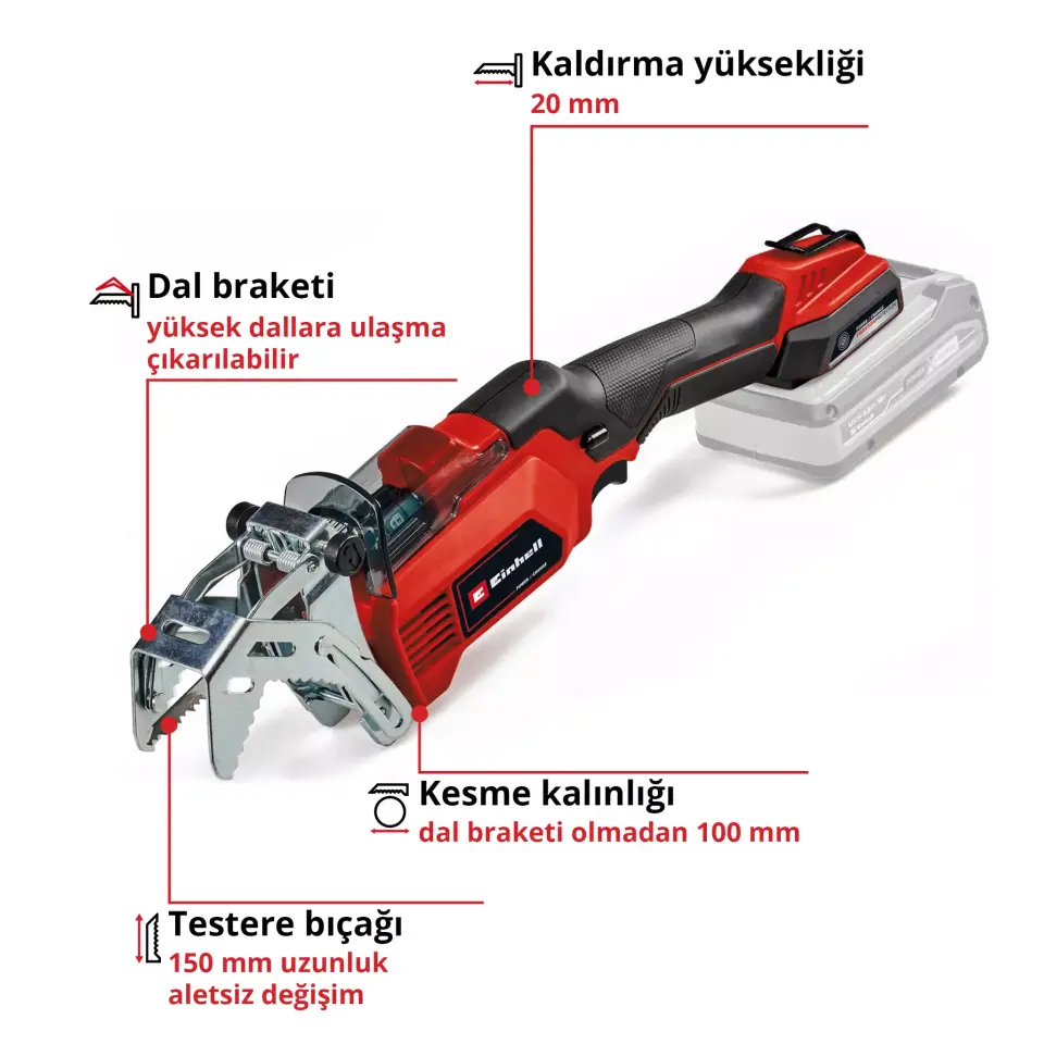 EİNHELL 3408220 GE-GS 18 Lİ-SOLO AKÜLÜ DAL KESME