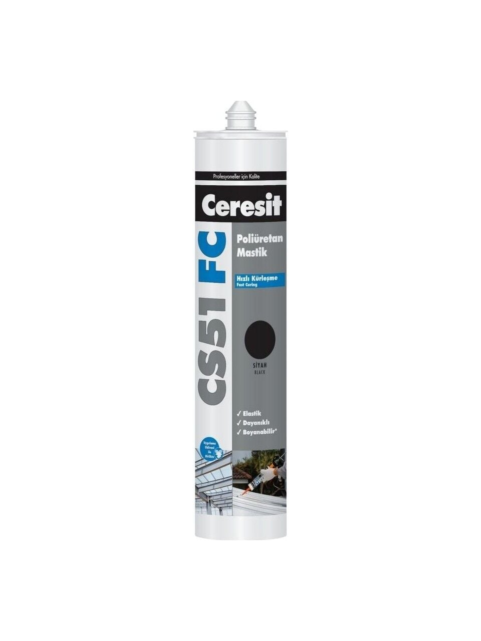 CERESİT PU MASTİK CS51 -SİYAH  280ml