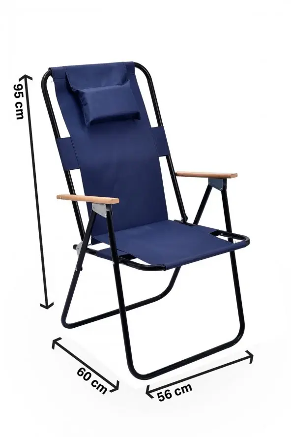 AHŞAP KOLLU YASTIKLI PİKNİK SANDALYESİ