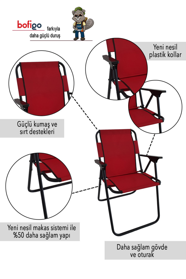 TEK KUMAŞ PİKNİK SANDALYESİ KATLANIR