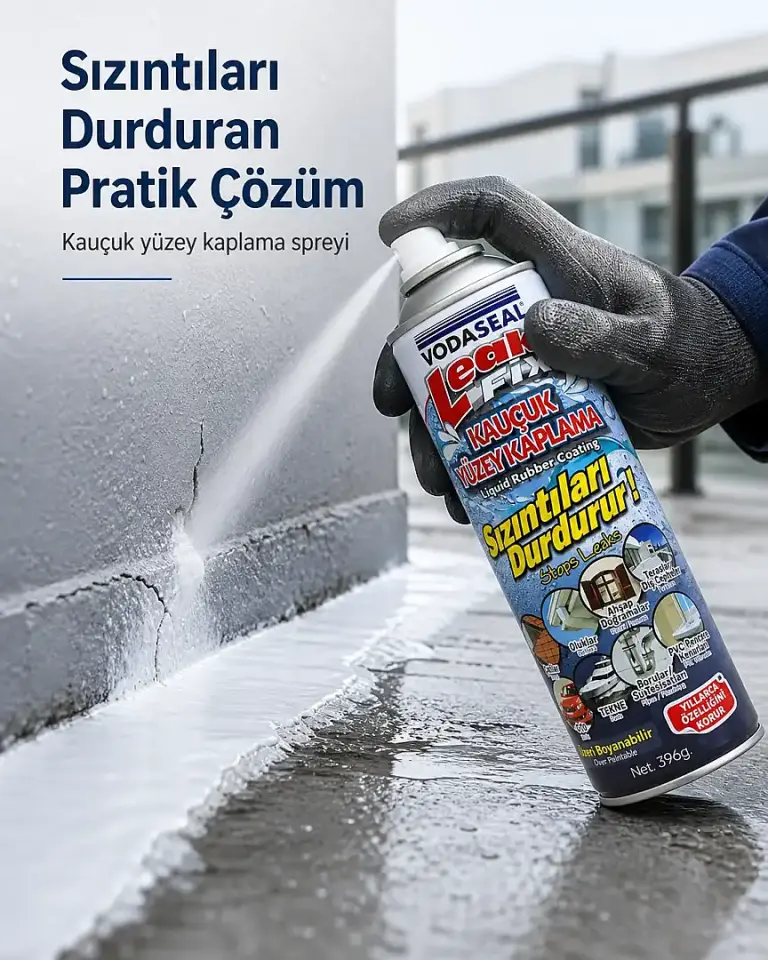 VODASEAL LEAK FİX KAUÇUK İZOLASYON SPREYİ BEYAZ 396gr.