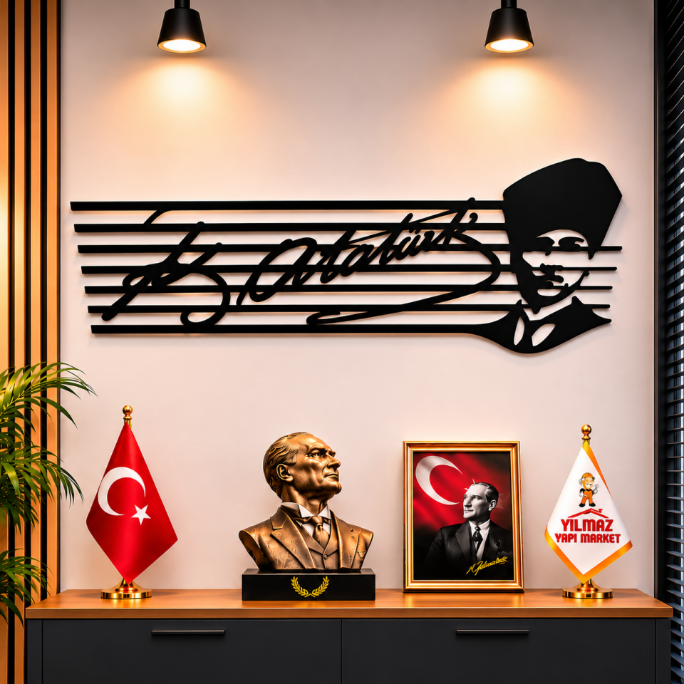 LAZER KESİM AHŞAP ATATÜRK TABLO