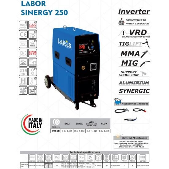 RBS LABOR SINERGY İNVERTER TİK 250AMP KAYNAK MAKİNESİ
