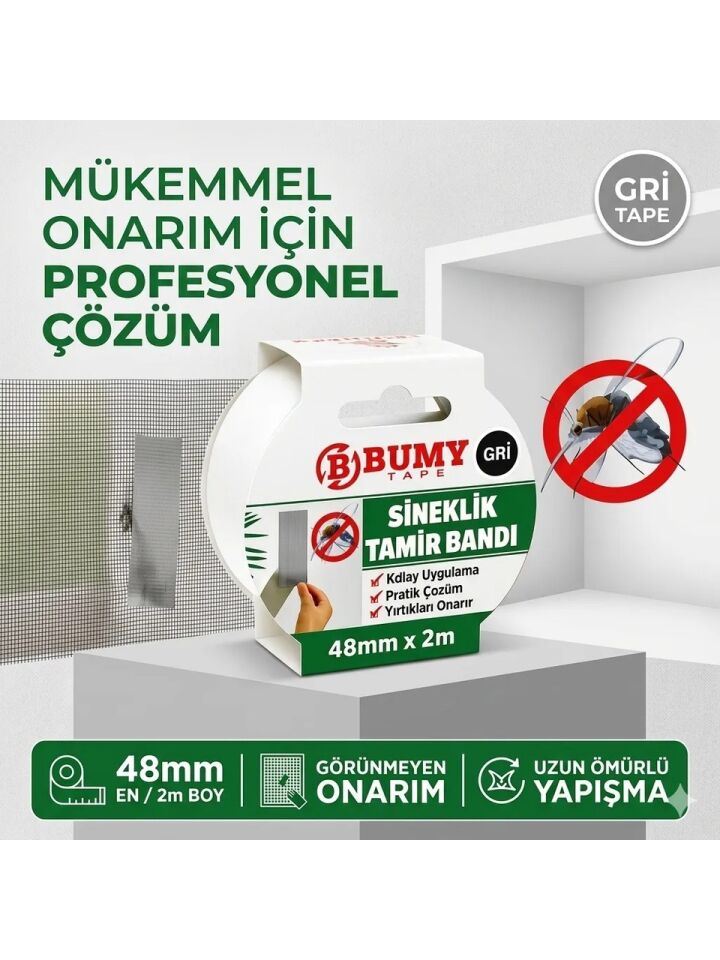 BUMY TAPE SİNEKLİK TAMİR BANDI 48MM*2MT
