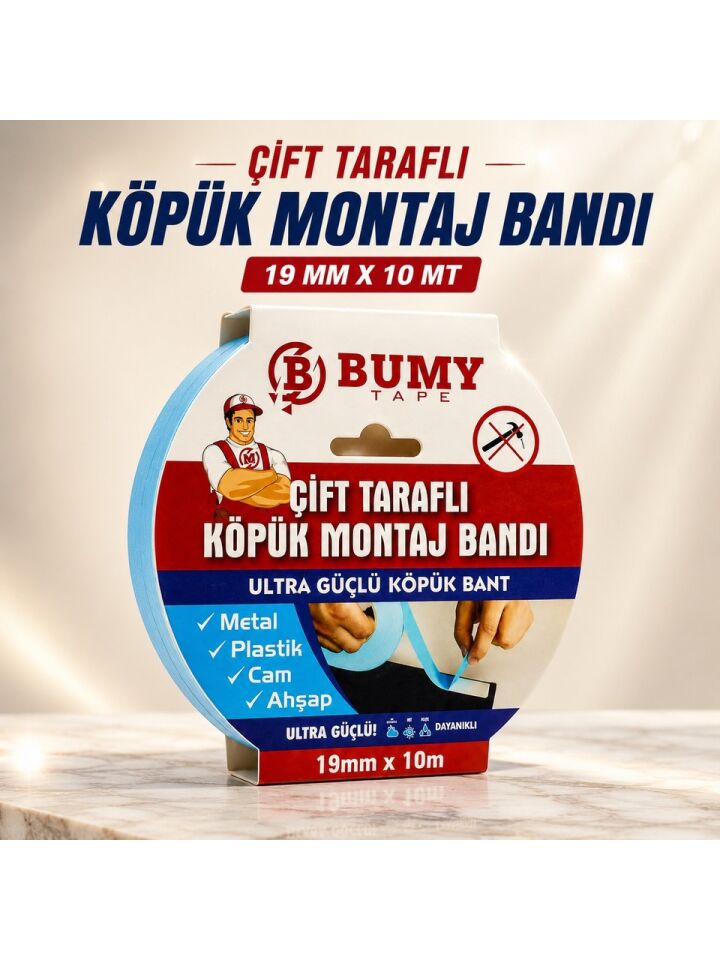 BUMY KÖPÜK MONTAJ BANDI 19MM*10MT