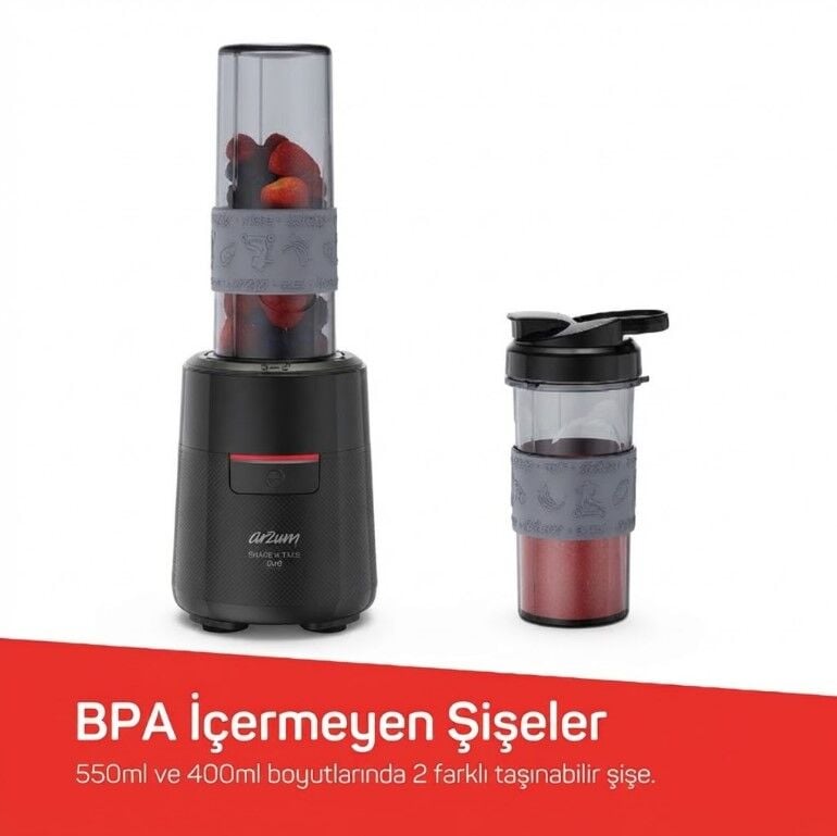 AR-1192-01 ARZUM SHAKE'N TAKE DUO KİŞİSEL BLENDER SİYAH