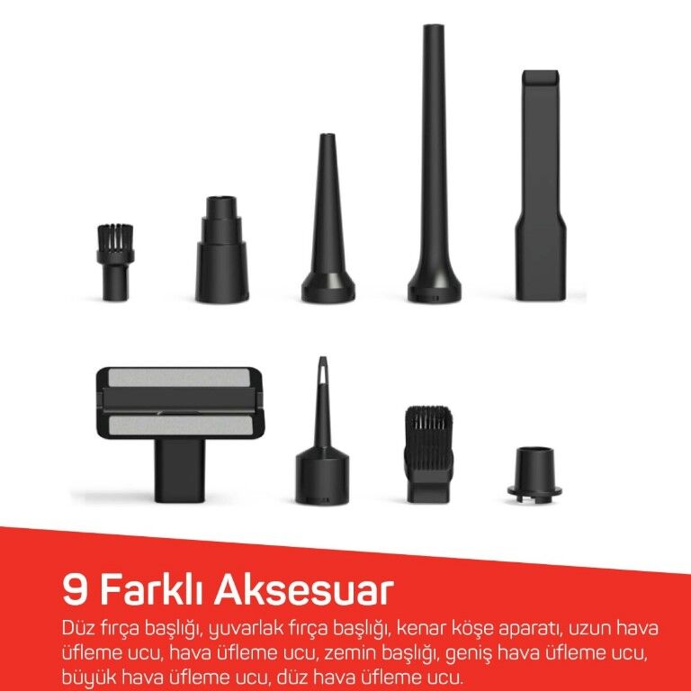 AR4500-17 ARZUM RUSHX 6-IN-1 ARAÇ İÇİ SÜPÜRGE GRİ