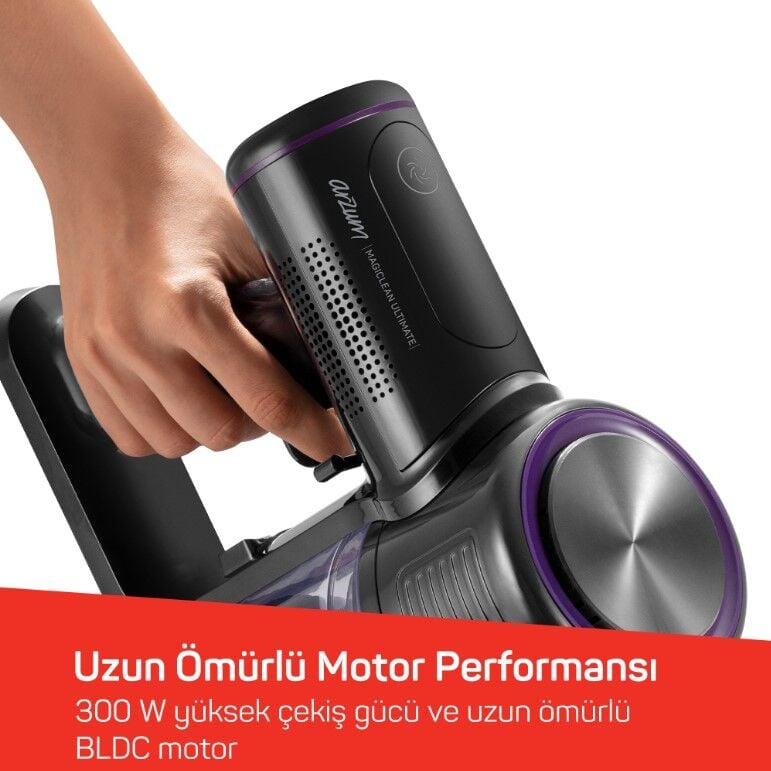 AR4206-M ARZUM MAGICLEAN ULTIMATE DİKEY ŞARJLI SÜPÜRGE MOR