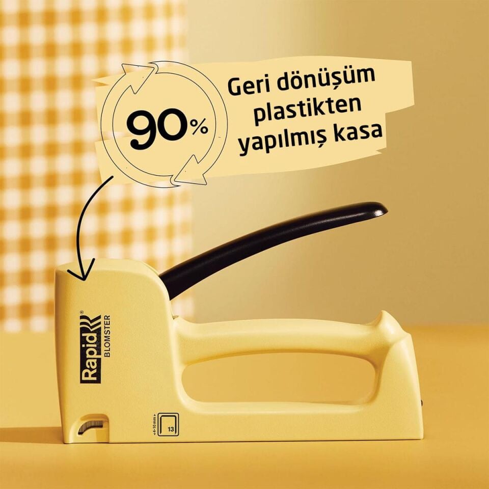RAPID R13 MEKANİK ZIMBA TABANCASI (LİMON SARISI)