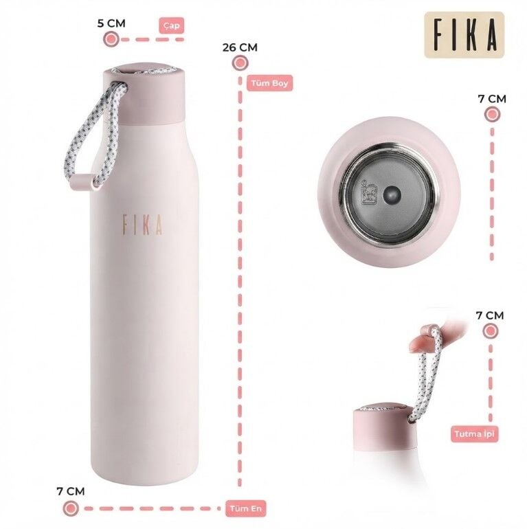ANSAN D-NEOVF0603 FİKA RENTO VAKUMLU TERMOS ŞİŞE 600ML PUDRA