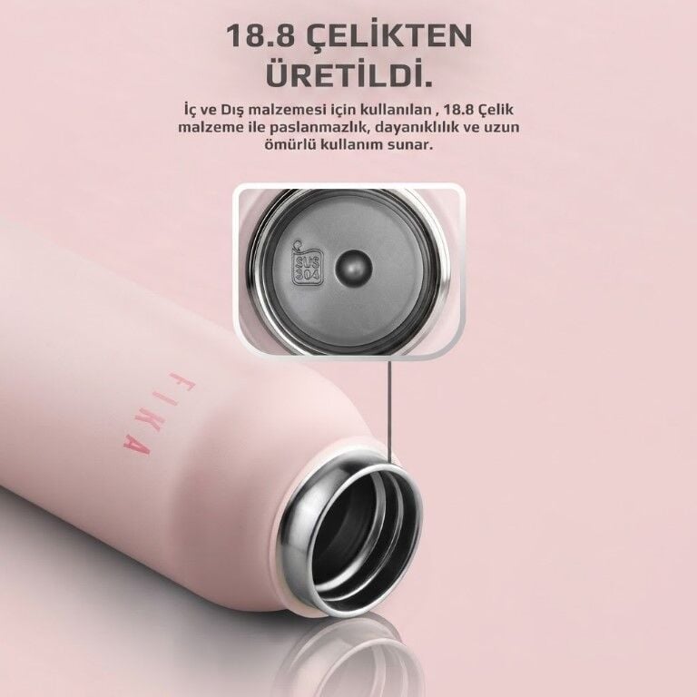ANSAN D-NEOVF0603 FİKA RENTO VAKUMLU TERMOS ŞİŞE 600ML PUDRA