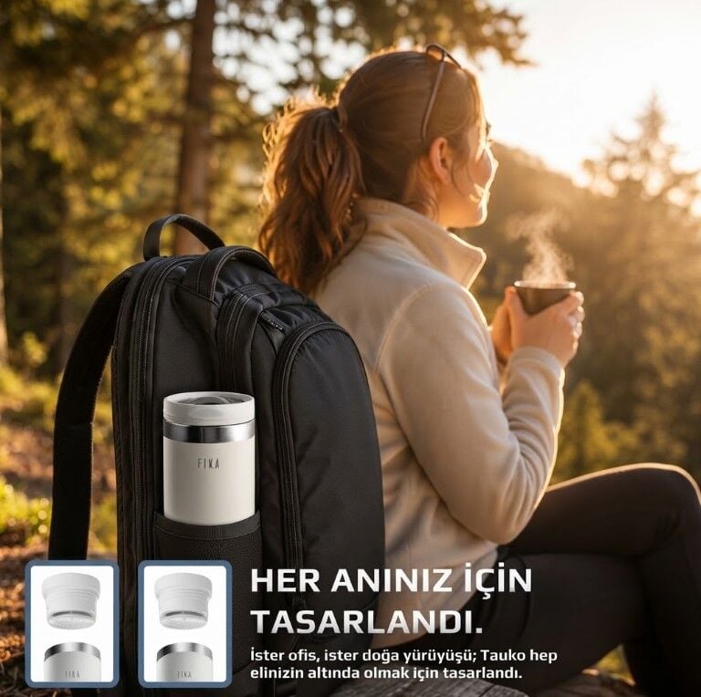 ANSAN D-NEOVF0472 FİKA TAUKO TERMOS BARDAK 470ML BEYAZ