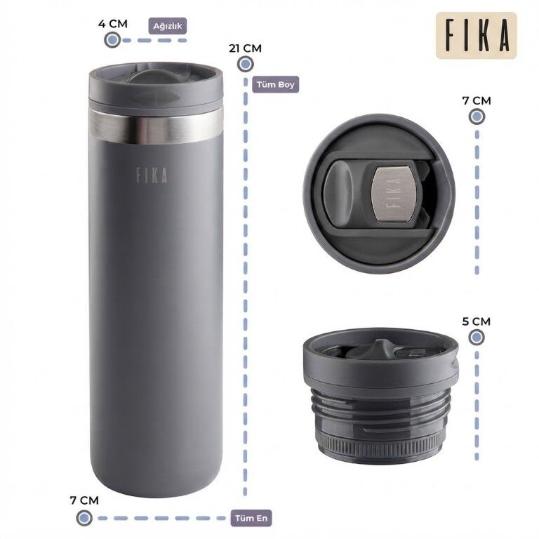 ANSAN D-NEOVF0475 FİKA TAUKO TERMOS BARDAK 470ML ANTRASİT