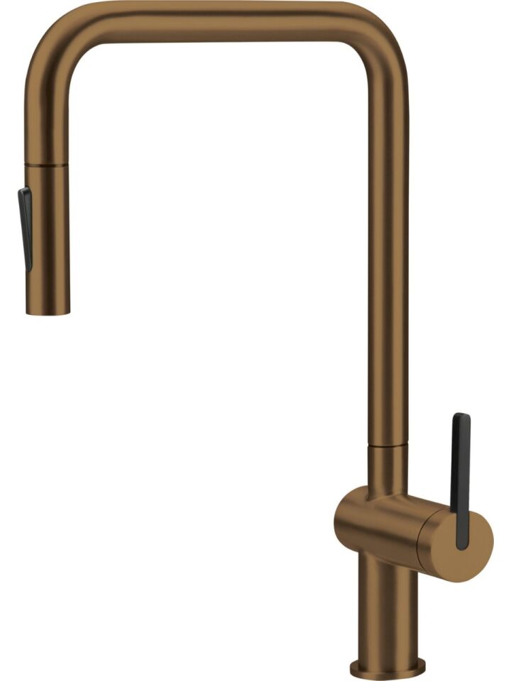 DEANTE MOMI ÇEKME SPİRALLİ MUTFAK BATARYASI FIRÇALANMIŞ BRONZ BKM C73N