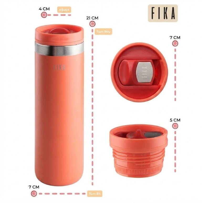 ANSAN D-NEOVF0476 FİKA TAUKO TERMOS BARDAK 470ML KIRMIZI