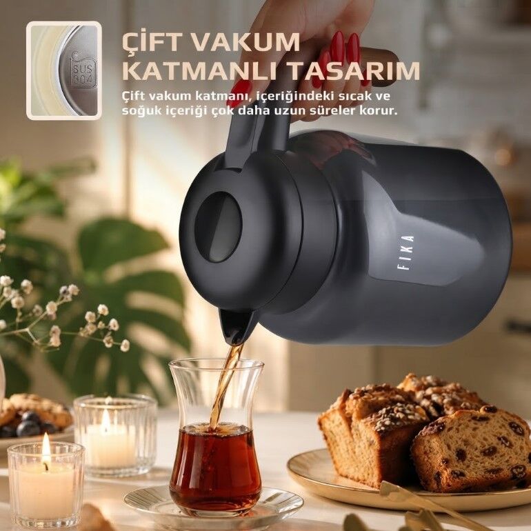 ANSAN D-NEOVF1305 FİKA PAETA TERMOS 1300ML ANTRASİT