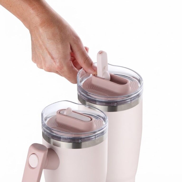 ANSAN D-NEOVF1203 FİKA LUMİ DÖNER KULPLU TERMOS 1200ML PUDRA