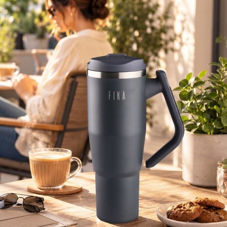 ANSAN D-NEOVF1205 FİKA LUMİ DÖNER KULPLU TERMOS 1200ML ANTRASİT