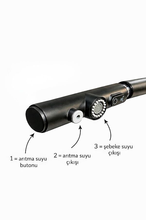FLEKO MİRANDA BLACK ARITMALI MUTFAK BATARYASI