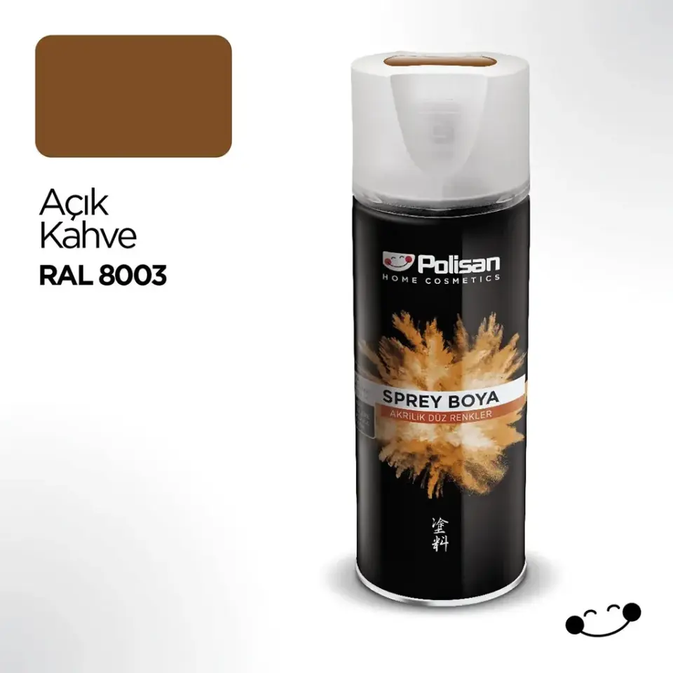 POLİSAN- AÇIK KAHVE RAL 8003 AKRİLİK SPREY BOYA