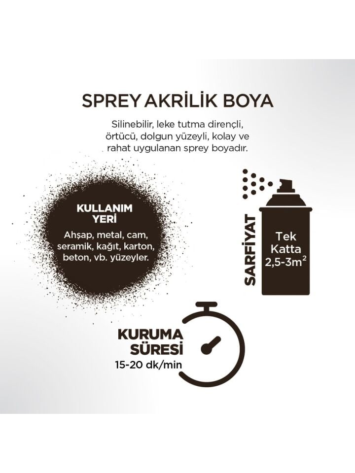 POLİSAN- KAHVERENGİ RAL 8016 AKRİLİK SPREY BOYA