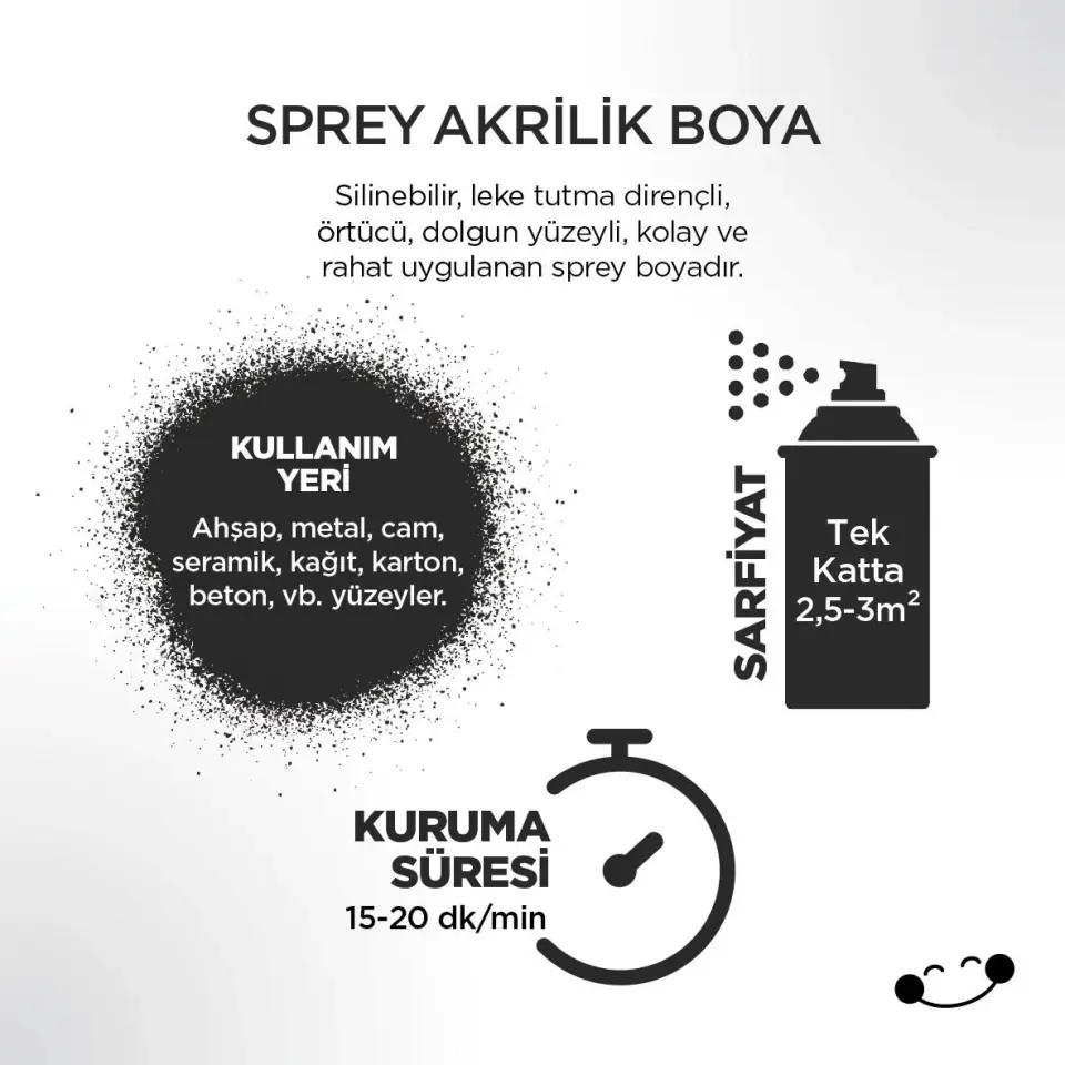 POLİSAN- MAT SİYAH RAL 9004 AKRİLİK SPREY BOYA