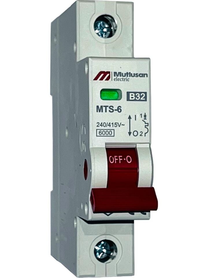 MUTLUSAN MTS06-1032B 6KA1P 32A B TİPİ OTOMATİK SİGORTA