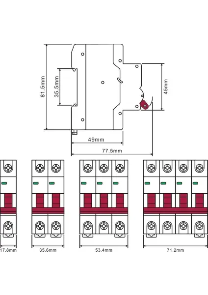 MUTLUSAN 6KA 1P 40A C TİPİ OTOMATİK SİGORTA MTS06-1040C