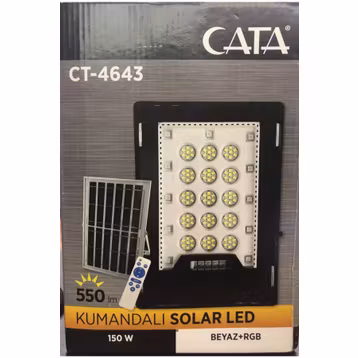 CATA CT-4643 150W SOLAR LED PROJEKTÖR KUMANDALI