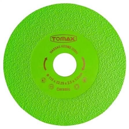 TOMAX HASSAS SERAMİK PAH VERME KESİCİ 115*1,2 YEŞİL 08300600